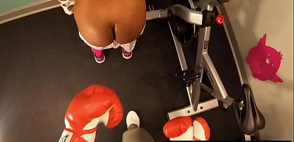  Working My Best Friends Slut Daughter Out In My Gym , Fit Ebony Brutal Ass Cheeks Boxing And Intense Jumping Rope Public Nudity With Huge Natural Ebony Boobs Bouncing Ebonyass Jiggling on Sheisnovember